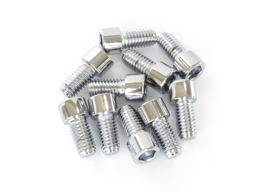 3/8-16 x 3/4in. UNC Polished Socket Head Allen Bolts – Chrome. Pack 10.