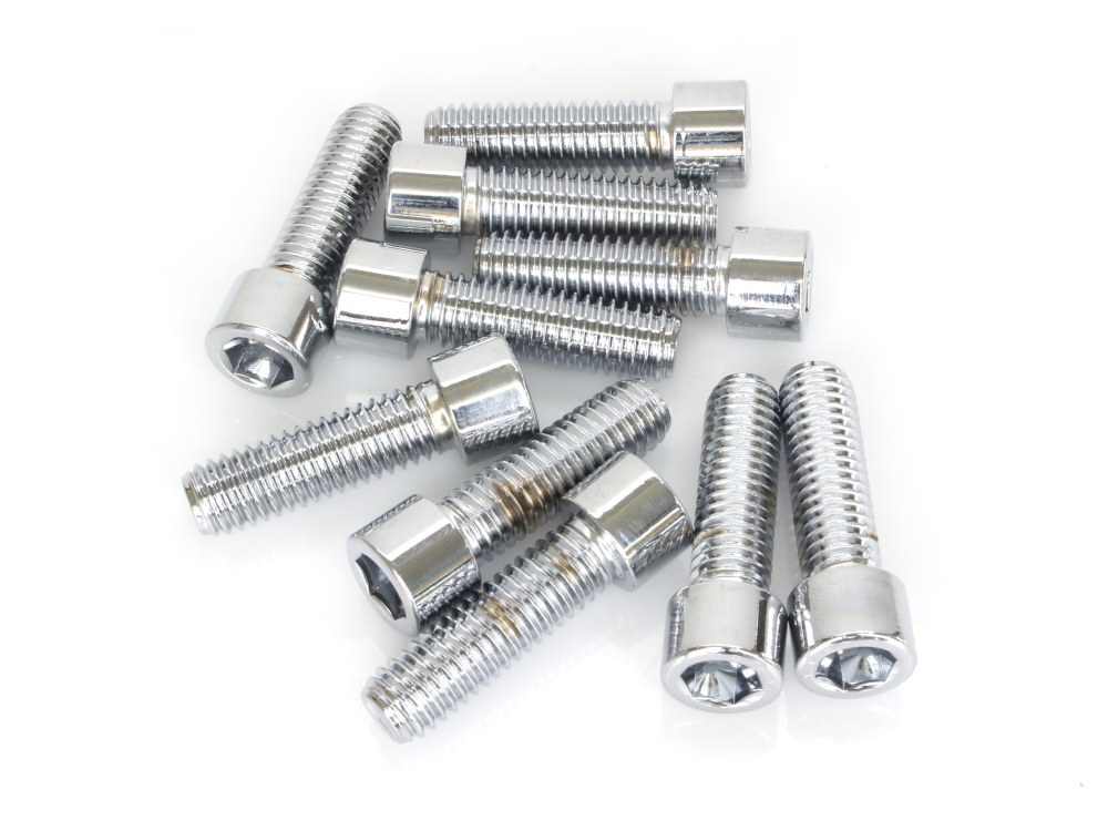 7/16-14 x 1-1/2in. UNC Polished Socket Head Allen Bolts – Chrome. Pack 10.