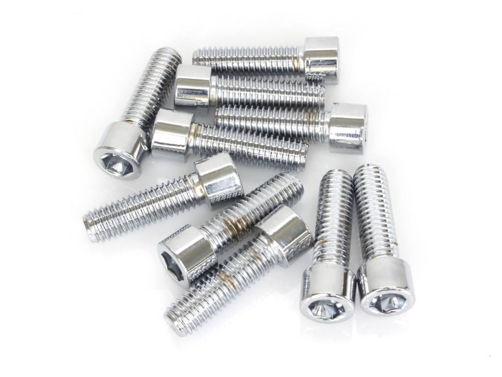 7/16-14 x 1-1/2in. UNC Polished Socket Head Allen Bolts - Chrome. Pack 10.