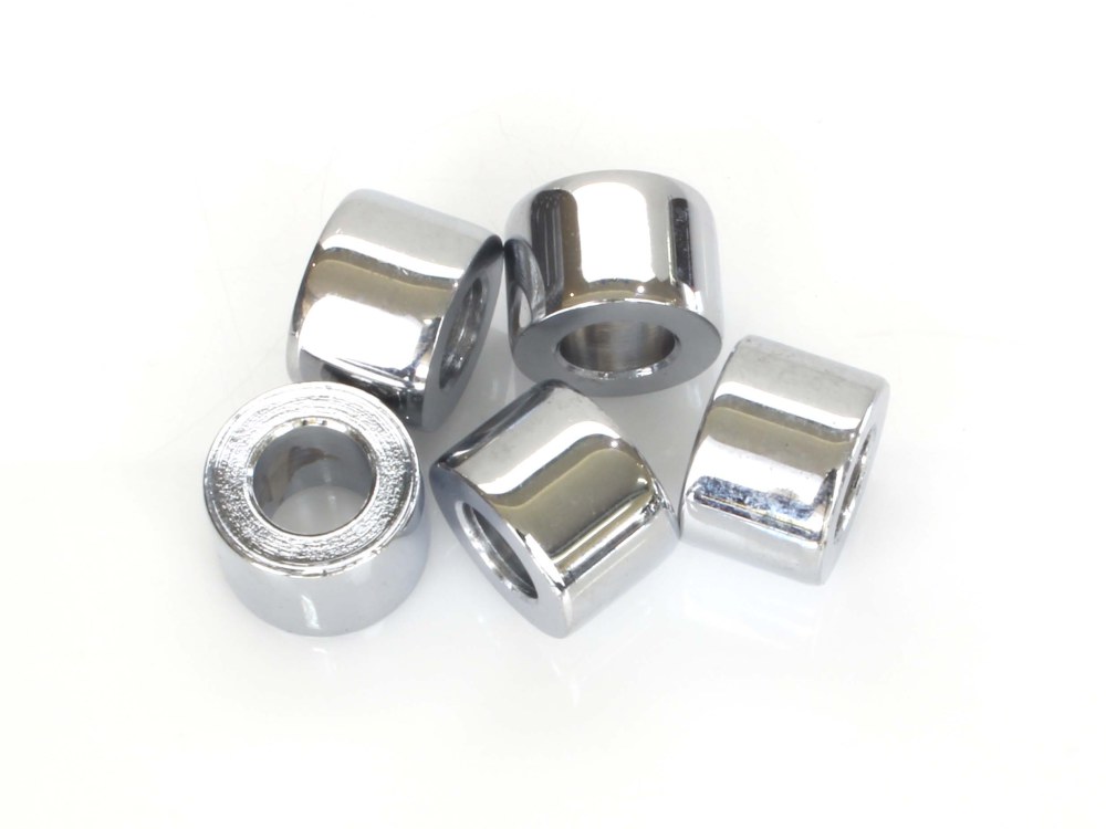 3/8in. ID x 1/2in. Wide Steel Spacers – Chrome. Pack 5.
