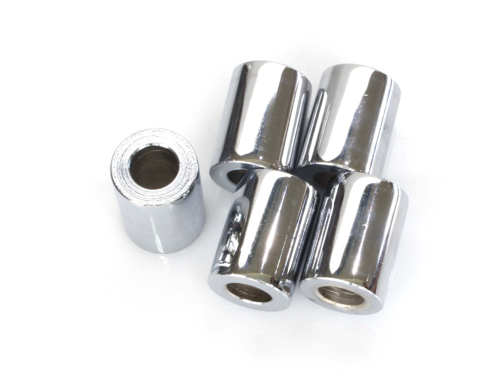 3/8in. ID x 1in. Wide Steel Spacers - Chrome. Pack 5.