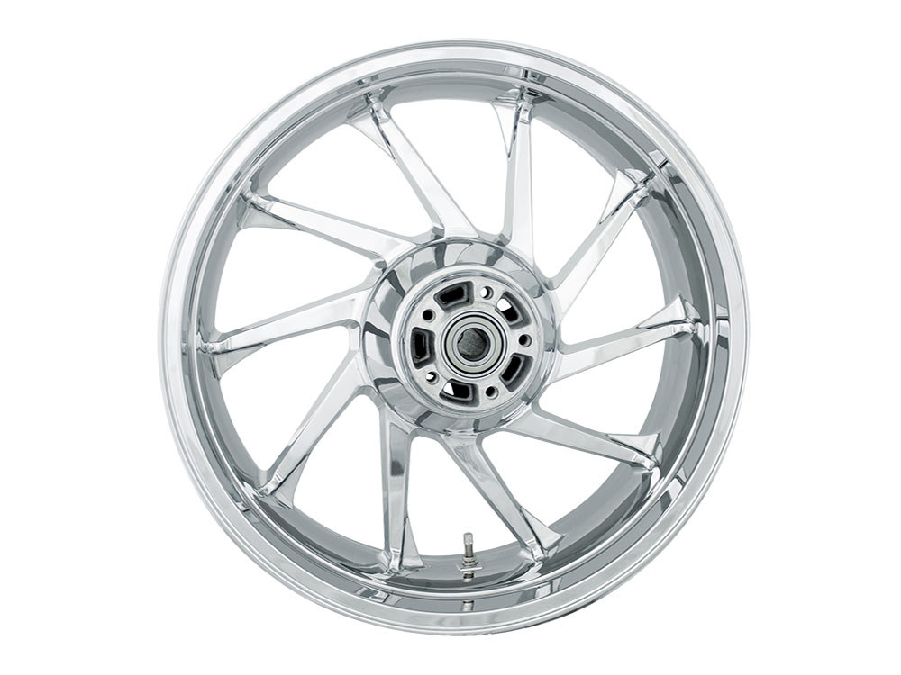 18in. x 5.50in. wide Hurricane 3D Wheel with Rear Hub - Chrome. Fits Touring 2009up with ABS