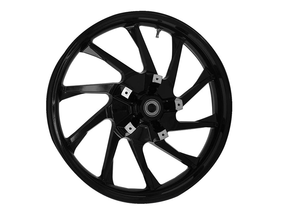 21in. x 3.50in. wide Hurricane 3D Wheel with Front Hub - Gloss Black. Fits Touring 2008up with ABS