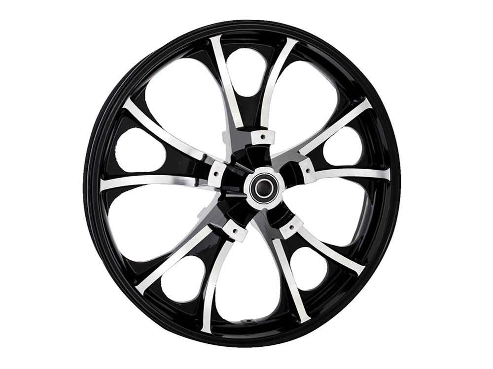 21in. x 3.50in. wide Largo 3D Wheel with Front Hub - Black Cut. Fits Touring 2008up with ABS
