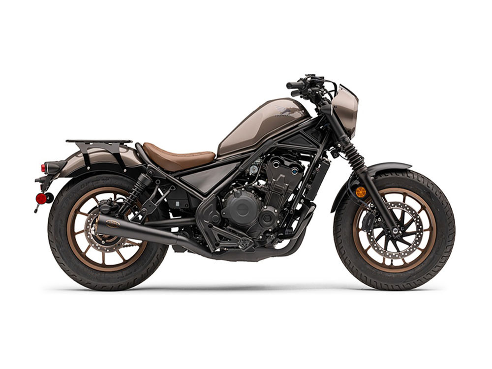 Slip-On Muffler – Black with Bronze Tip. Fits Honda CMX / Rebel 500cc 2017up