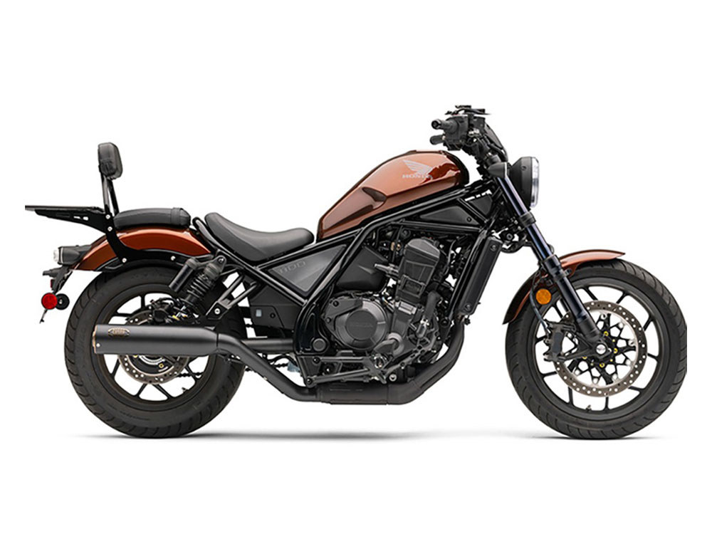 Slip-On Muffler - Black with Bronze Tip. Fits Honda CMX / Rebel 1100cc 2021up 
