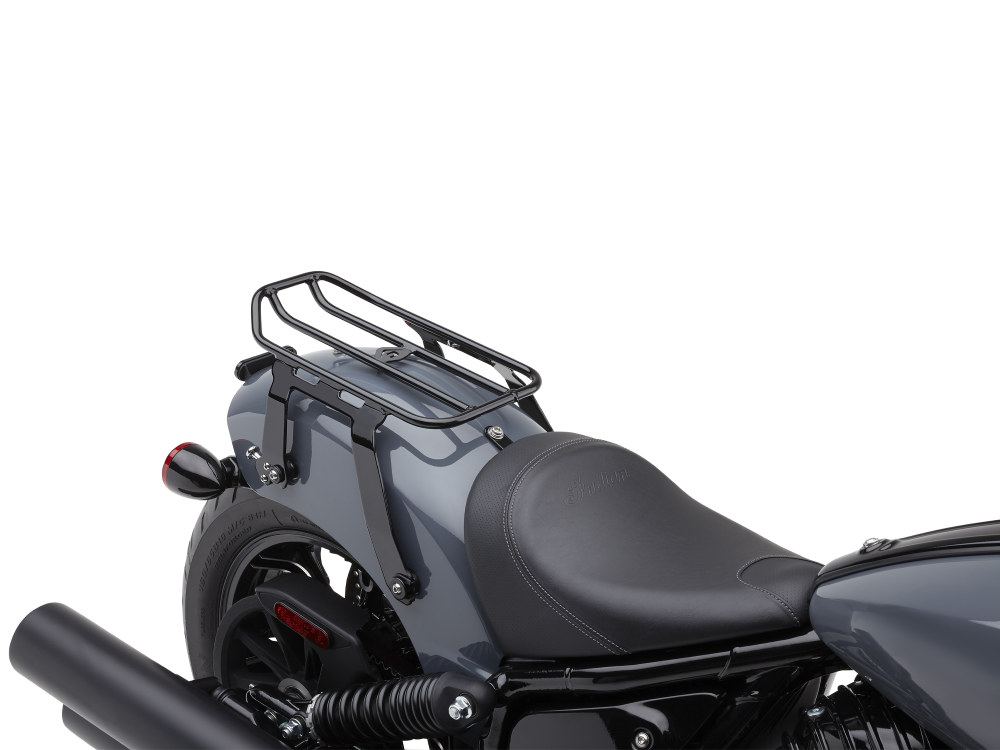 Quick Detachable Solo Seat Luggage Rack - Black. Fits Indian Cruiser 2022up