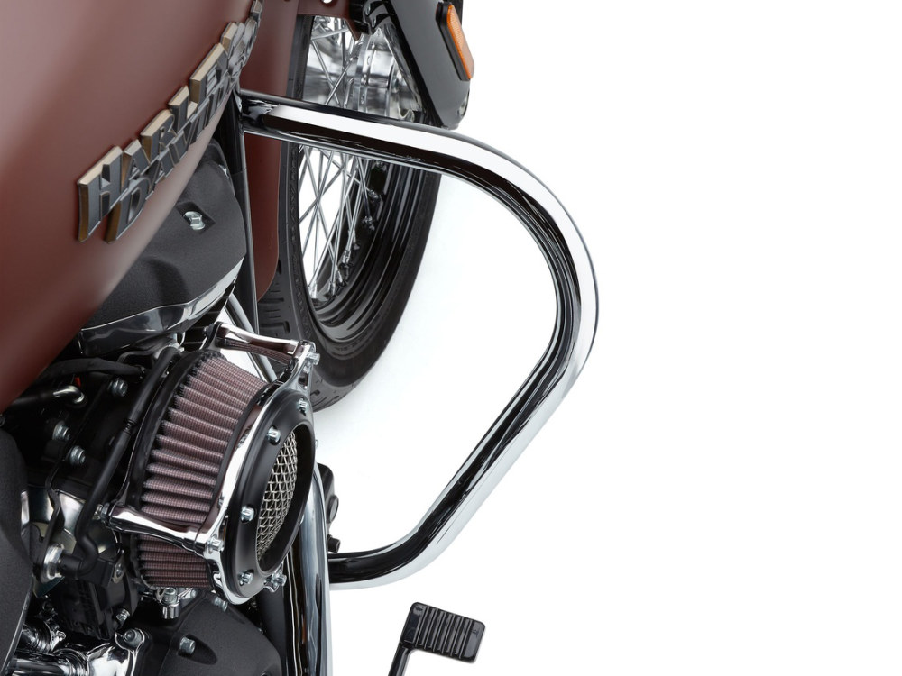 Engine Guard Freeway Bar - Chrome. Fits Softail Street Bob & Low Rider 2018up & Standard 2020up.