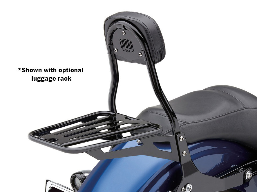 Short Quick Detachable Sissy Bar Kit - Black. Fits Dyna 2006-2017.