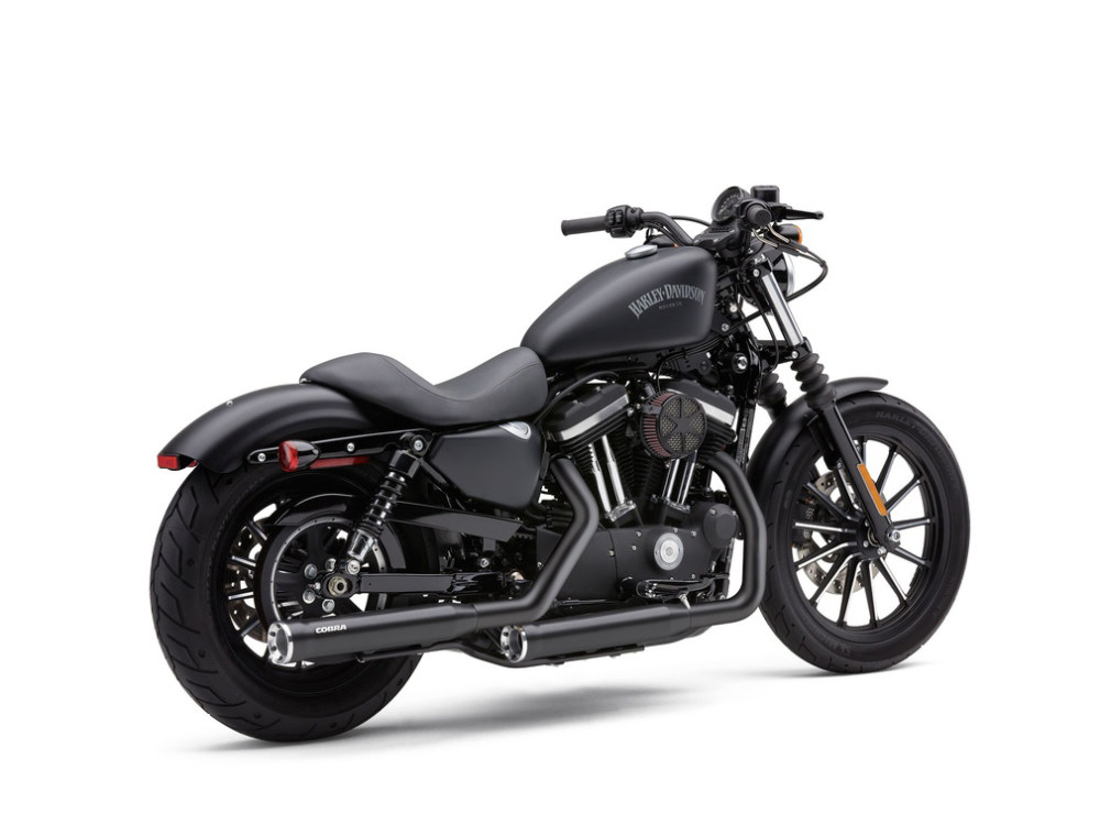 3in. RPT Slip On Mufflers - Black with Alloy Tips. Fits Sportster 2014-2021 </P><P> 