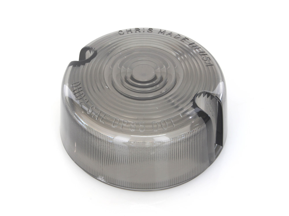 Turn Signal Lens - Smoke. Fits FX Softail, Sportster & Dyna 1986-2001.