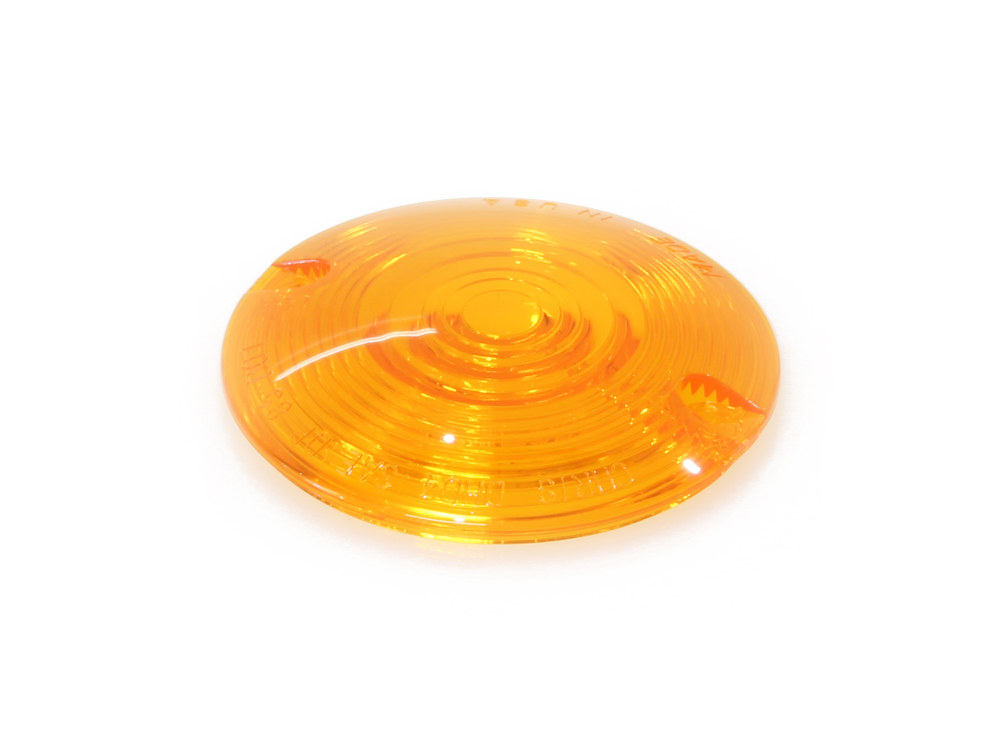Turn Signal Lens - Amber. Fits FL Softail 1986-2017, Road King 1993-2017 & Most Touring 1986-2007.