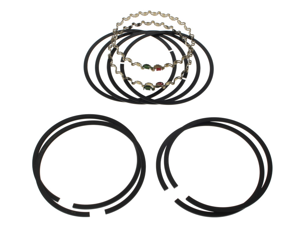 +.010in. Oversize Cast Piston Rings. Fits 74ci/1200cc Big Twin 1948-1980.