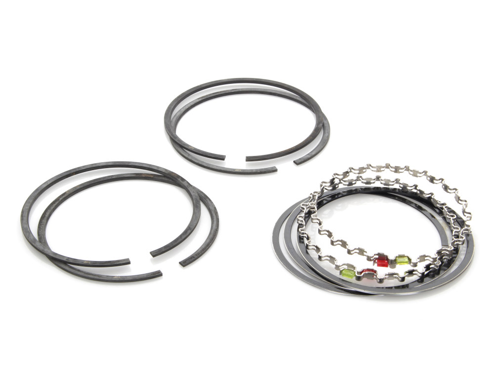 +.040in. Oversize Cast Piston Rings. Fits 74ci/1200cc Big Twin 1948-1980.