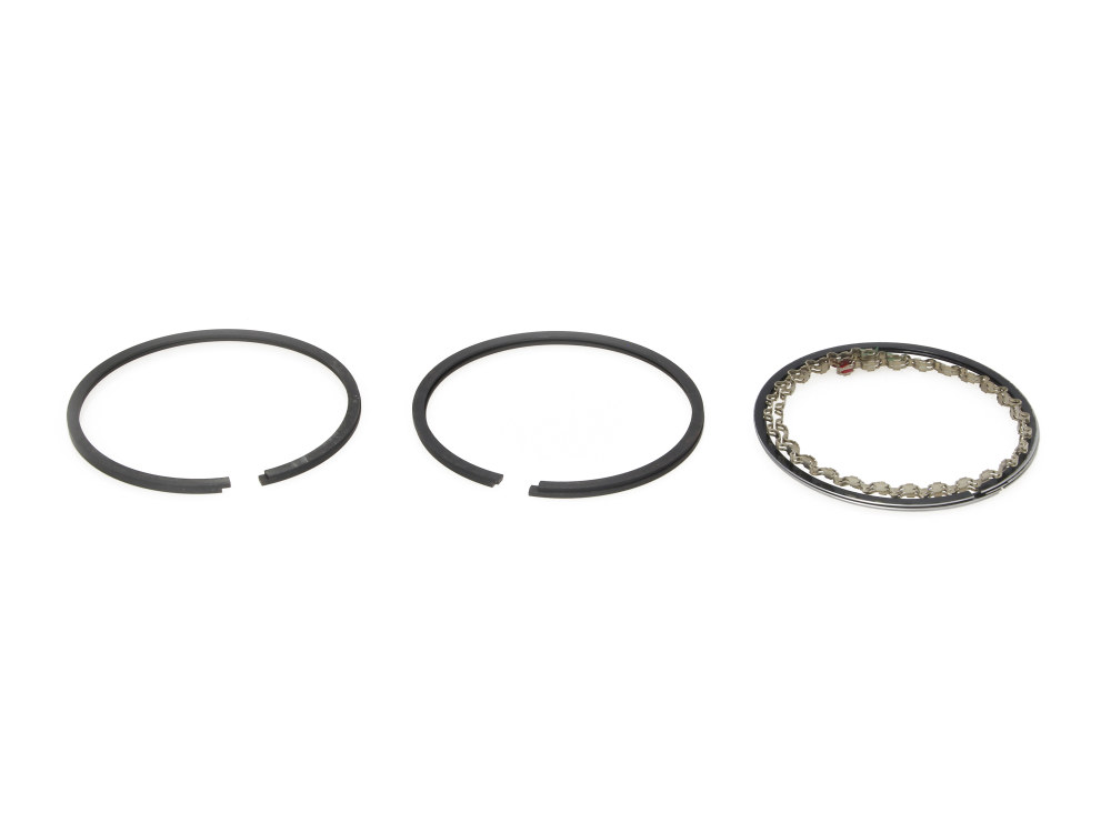 +0.005in. Size Piston Rings. Fits Evolution Big Twin 1984-1999 & 1200cc Sportster 1988-2003.