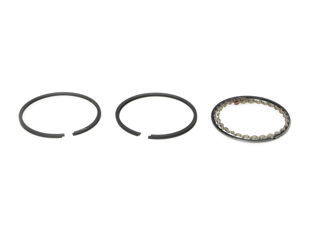 +0.005in. Oversize Piston Rings. Fits Evolution Big Twin 1984-1999 & 1200cc Sportster 1988-2003.