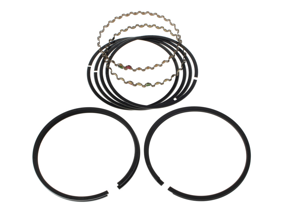 +0.010in. Size Piston Rings. Fits Evolution Big Twin 1984-1999 & 1200cc Sportster 1988-2003.
