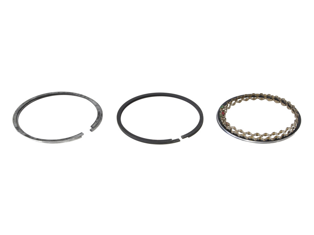 +0.020in. Size Piston Rings. Fits Evolution Big Twin 1984-1999 & 1200cc Sportster 1988-2003.