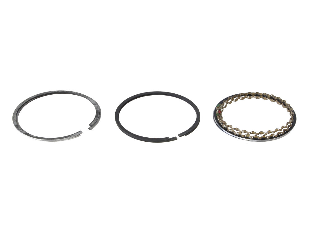 +0.020in. Oversize Piston Rings. Fits Evolution Big Twin 1984-1999 & 1200cc Sportster 1988-2003.