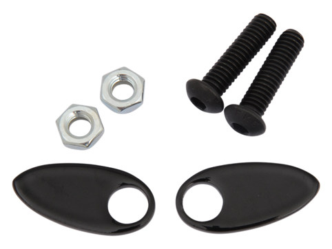 Turn Signal Block Off Strut Plates - Black.