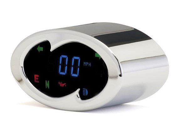 4-1/4in. x 2in. Oval KPH Speedometer – Chrome.