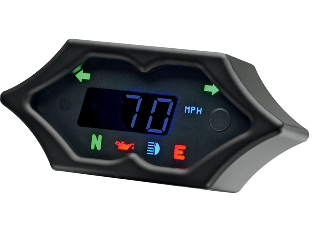4-1/4in. x 2in. Spike KPH Speedometer - Black.