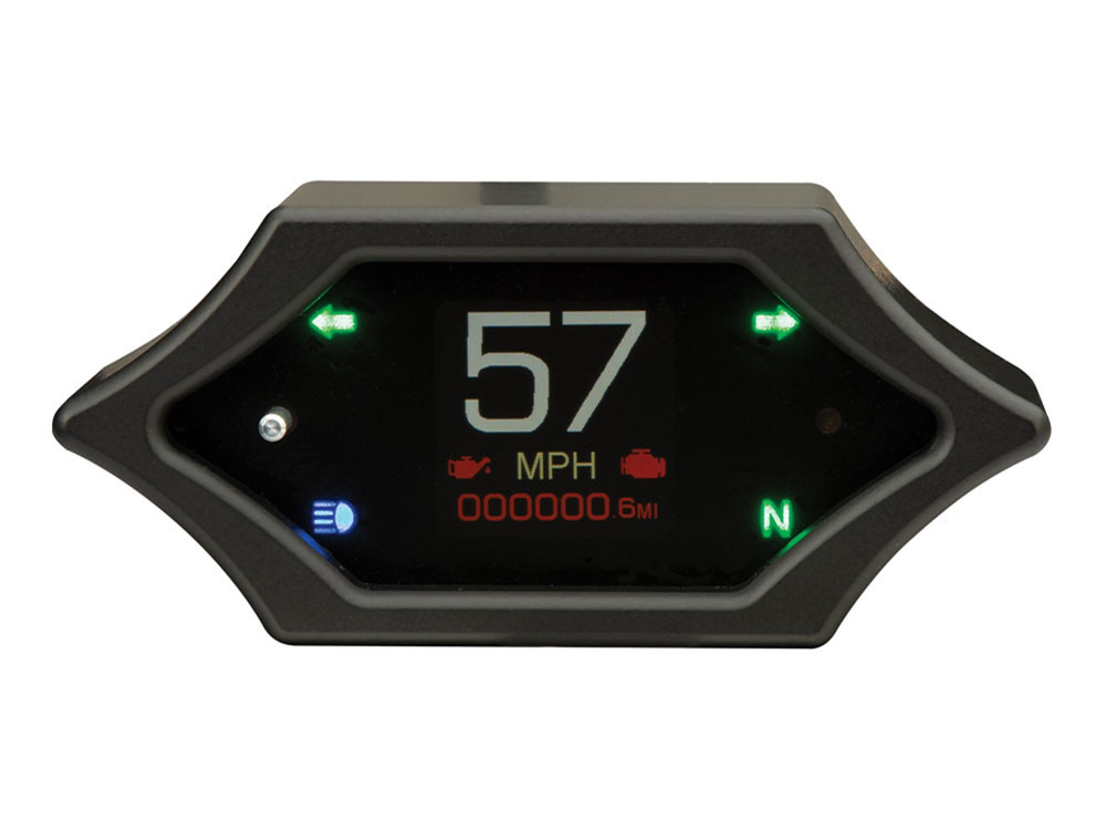 4-1/2in. x 2in. Spike KPH Speedometer – Black