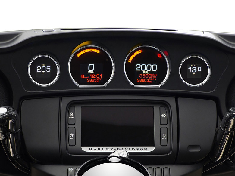 KPH Speedometer & Tachometer – 4 Gauge Kit. Fits Touring 2014up with Fairing.