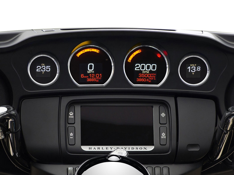 KPH Speedometer & Tachometer - 4 Gauge Kit. Fits Touring 2014-2023 with Fairing.