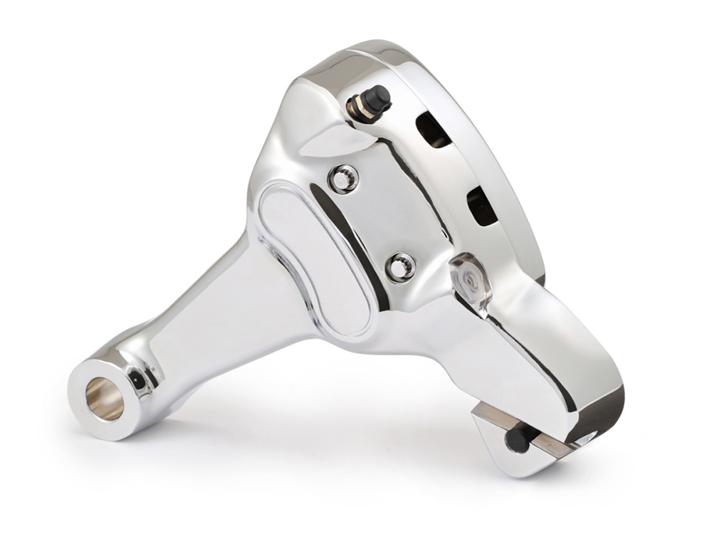 Right Hand Rear 4 Piston Caliper & Mounting Bracket - Chrome. Fits Dyna 2000-2005 - Daytona Japan