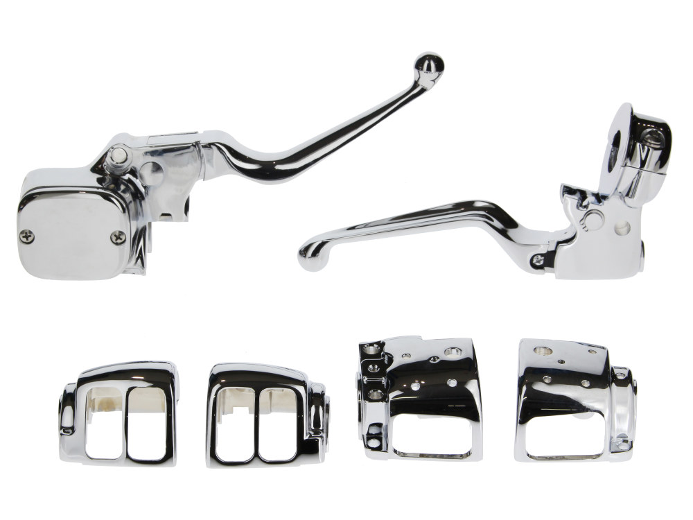 Handlebar Control Kit - Chrome. Fits Most Dual Disc Big Twin & Sportster 1996-2011.