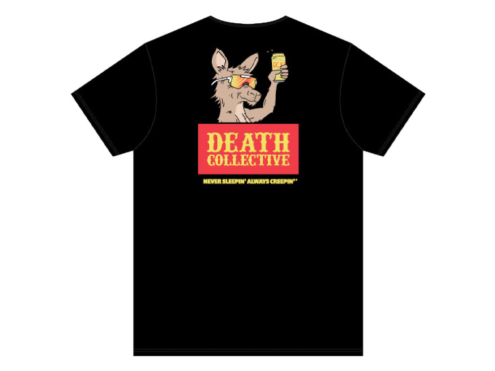 Death Collective Cheers T-Shirt – Black. X-Large