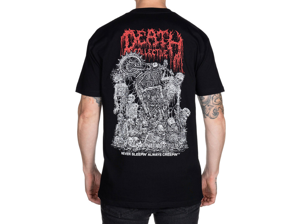Death Collective Mudgee T-Shirt – Black. X-Large