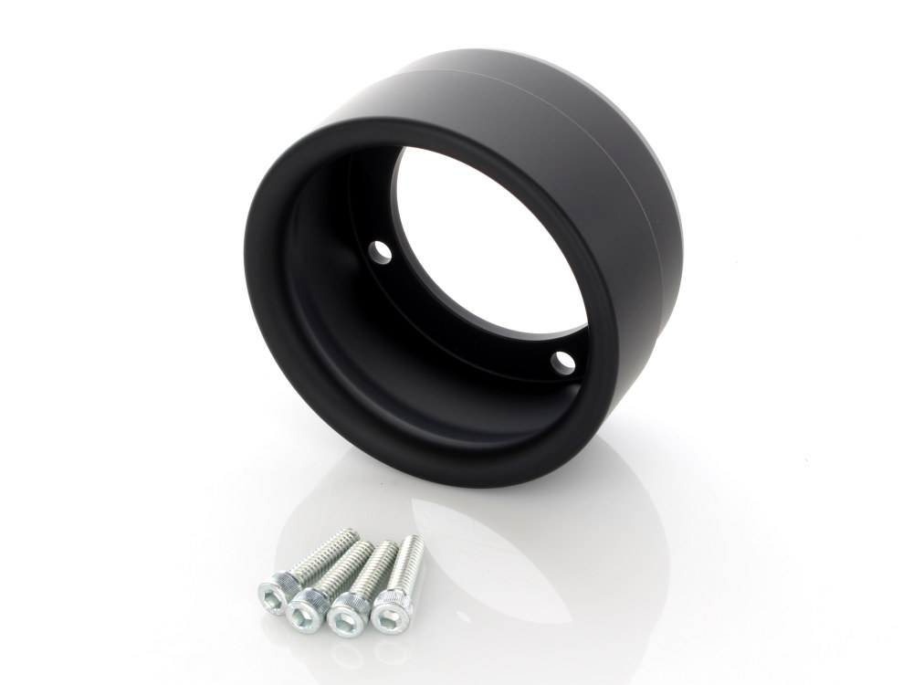 Straight Cut Billet End Cap - Black. Fits D&D Billet Cat 4in. Muffler.