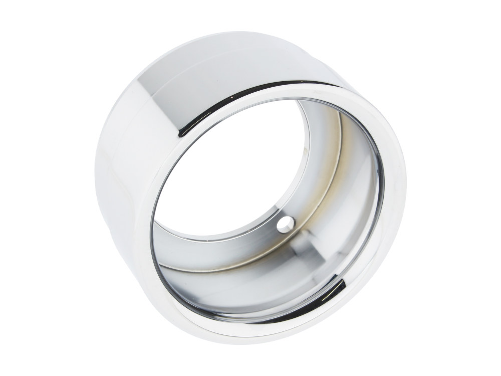 Straight Cut Billet End Cap - Chrome. Fits D&D Billet Cat 4in. Muffler.