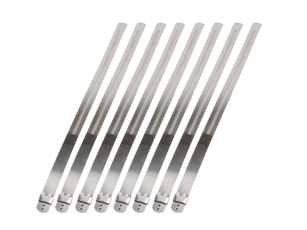 1/2in. Wide x 9in. Long Stainless Low Profile Ladder Tie - Pack 8