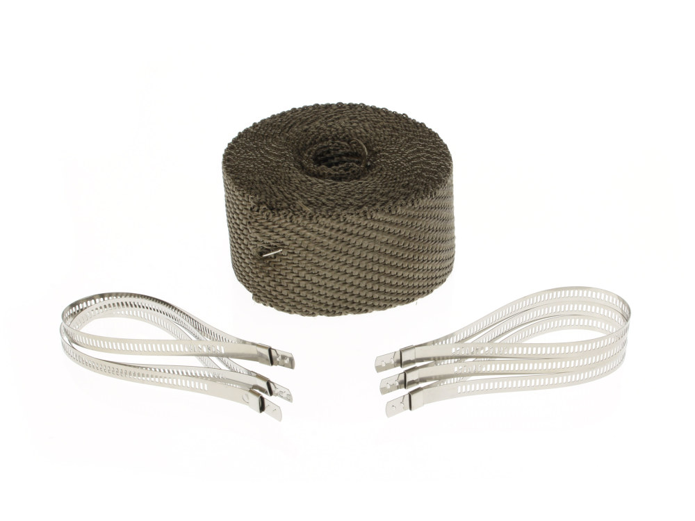 Titanium Heat Wrap. 2in. Wide x 25 Foot Roll with Locking Ties.