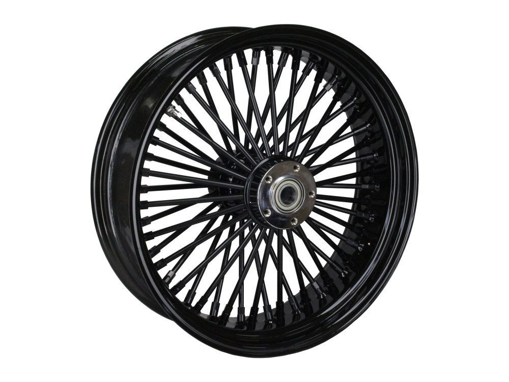 18in. x 5.5in. Mammoth Fat Spoke Rear Wheel – Gloss Black. Fits Dyna 2012-2017 & Sportster 2014-2021.