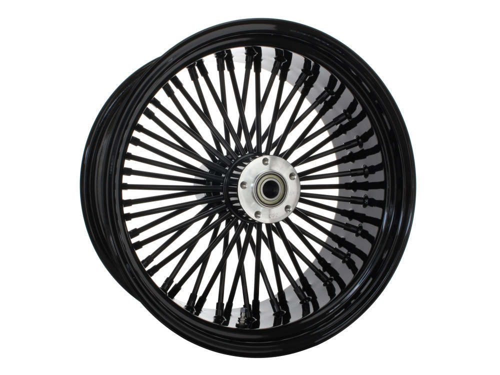 18in. x 8.5in. Mammoth Fat Spoke Rear Wheel – Gloss Black. Fits Softail Breakout 2013-2017 & Rocker 2011.