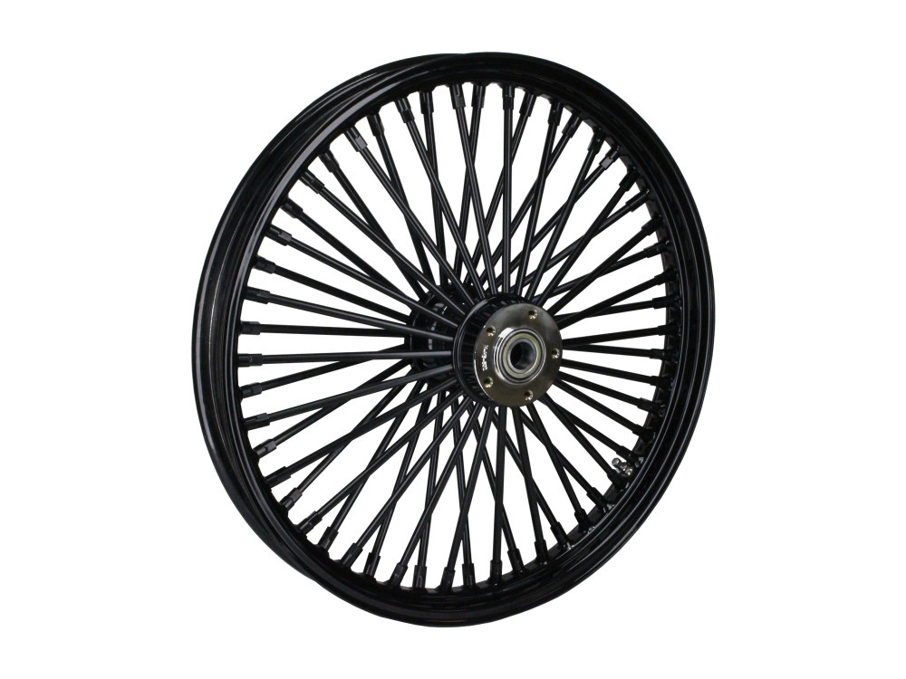 21in. x 2.15in. Mammoth Fat Spoke Front Wheel – Gloss Black. Fits FX Softail 2000-2015.