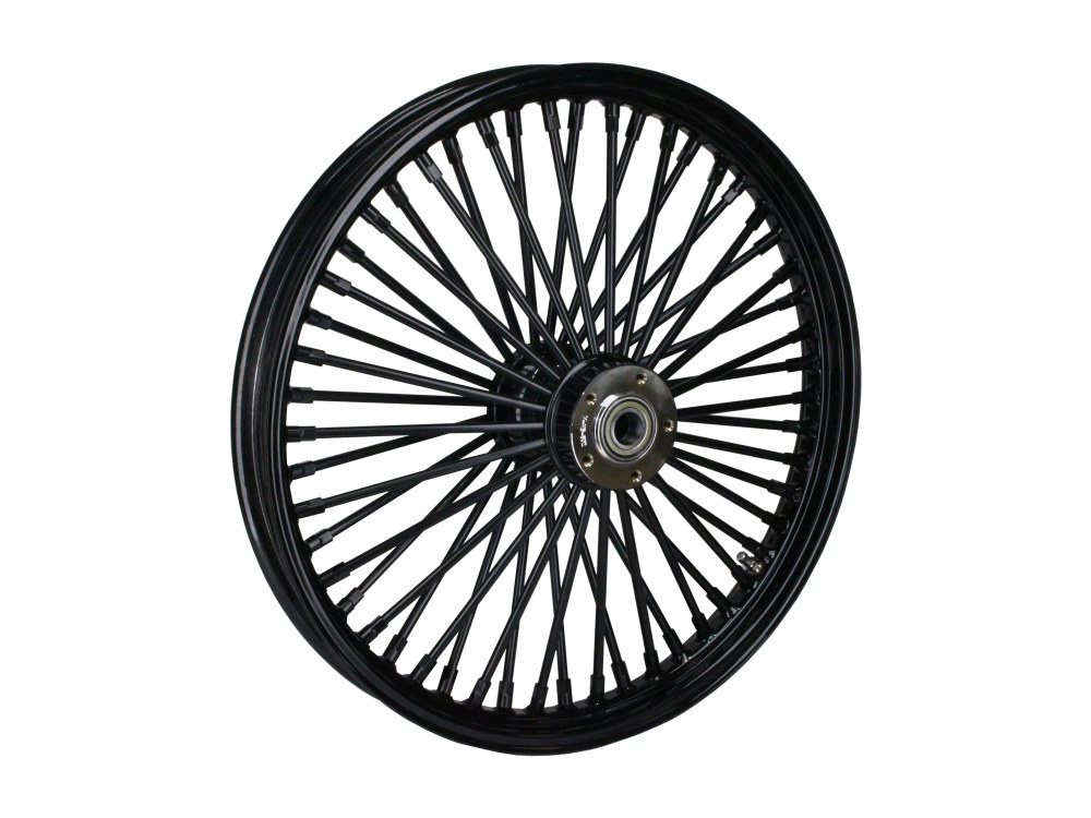 21in. x 2.15in. Mammoth Fat Spoke Front Wheel - Gloss Black. Fits Mid Glide Dyna 2012-2017 & FX Softail 2018up.