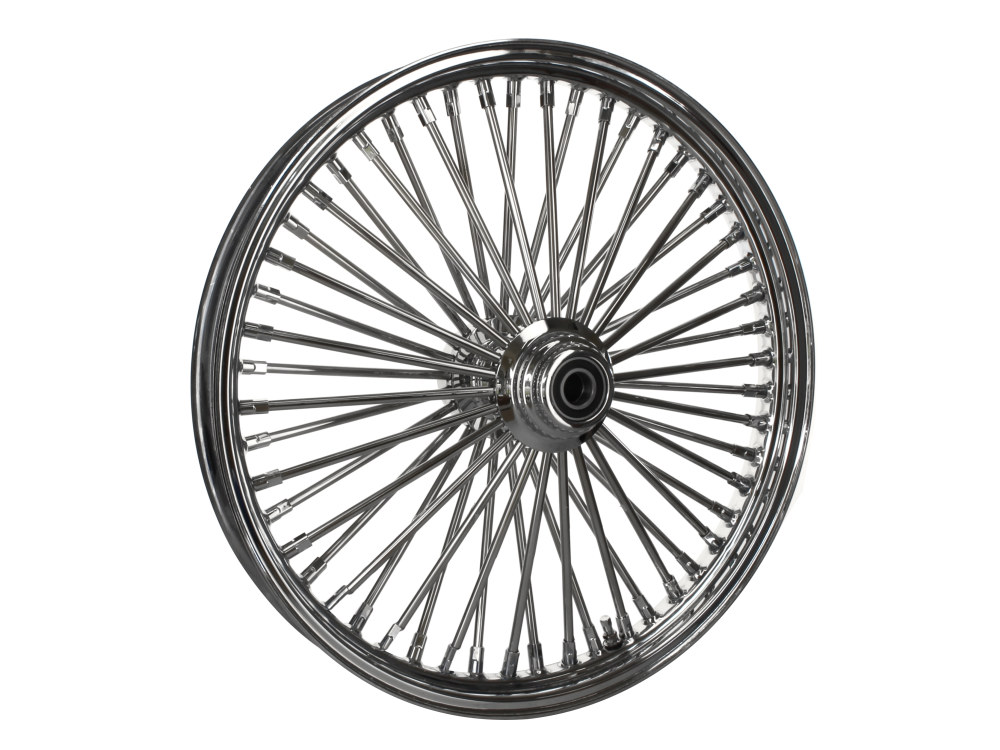 21in. x 2.15in. Mammoth Fat Spoke Front Wheel - Chrome. Fits Mid Glide Dyna 2012-2017 & FX Softail 2018up.