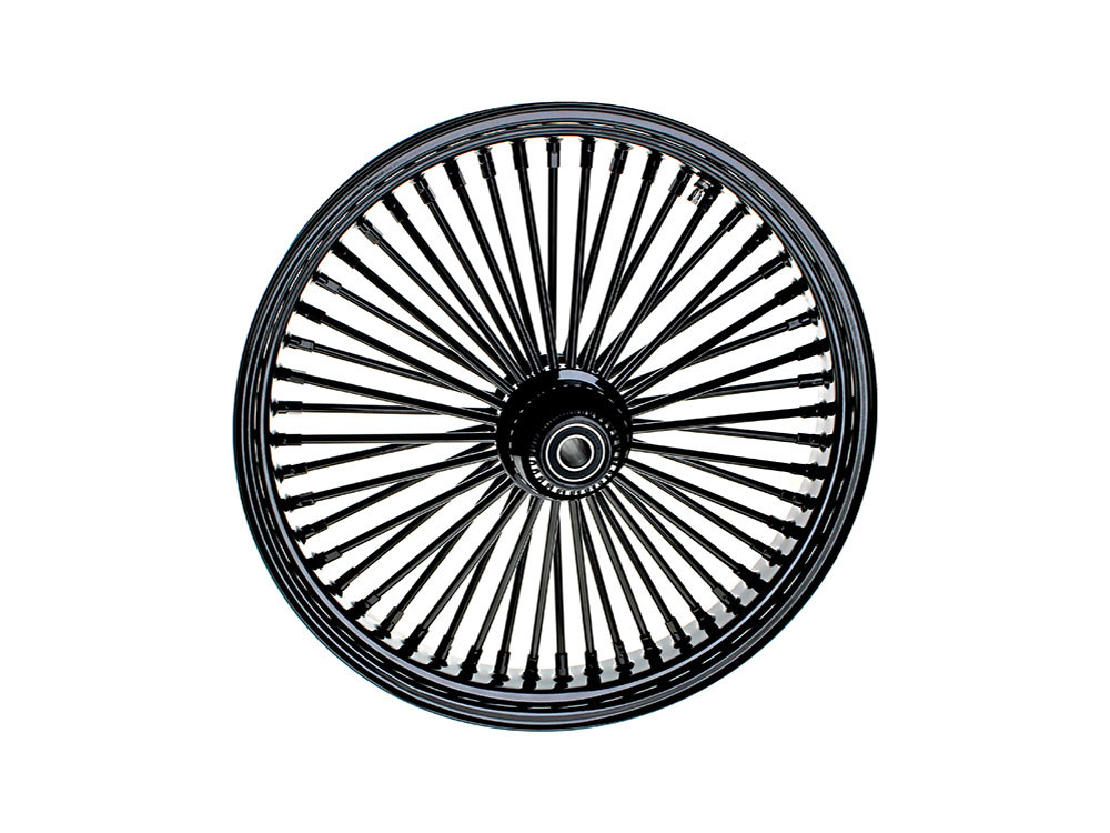 21in. x 3.5in. Mammoth Fat Spoke Front Wheel – Gloss Black. Fits 2018up Fatboy.