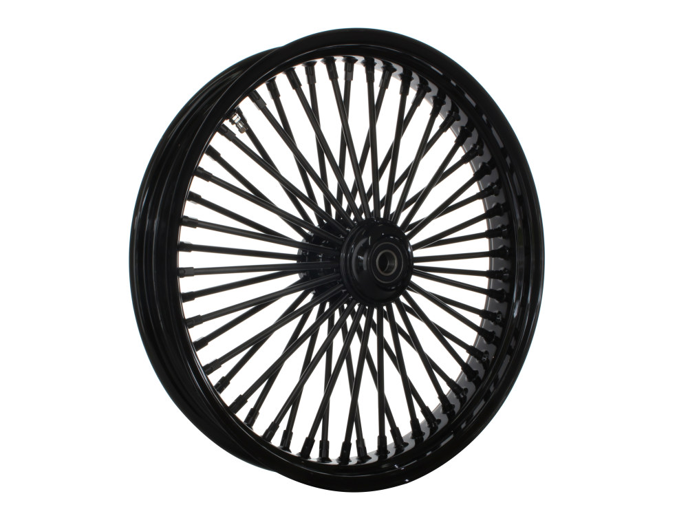 21in. x 3.5in. Mammoth Fat Spoke Front Wheel - Gloss Black. Fits Mid Glide Dyna 2012-2017 & FX Softail 2018up.
