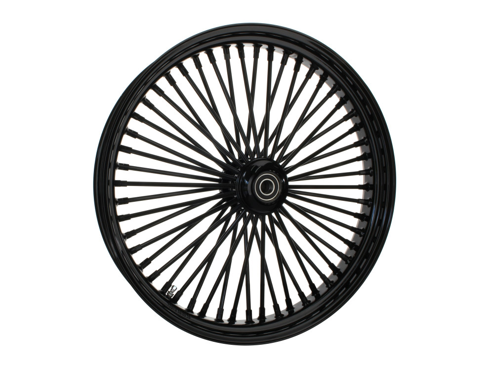23in. x 3.5in. Mammoth Fat Spoke Front Wheel - Gloss Black. Fits Mid Glide Dyna 2012-2017 & FX Softail 2018up.