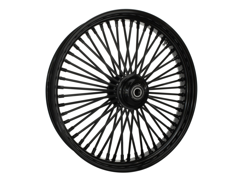 23in. x 3.5in. Mammoth Fat Spoke Front Wheel - Gloss Black. Fits FX Softail 2011-2015.
