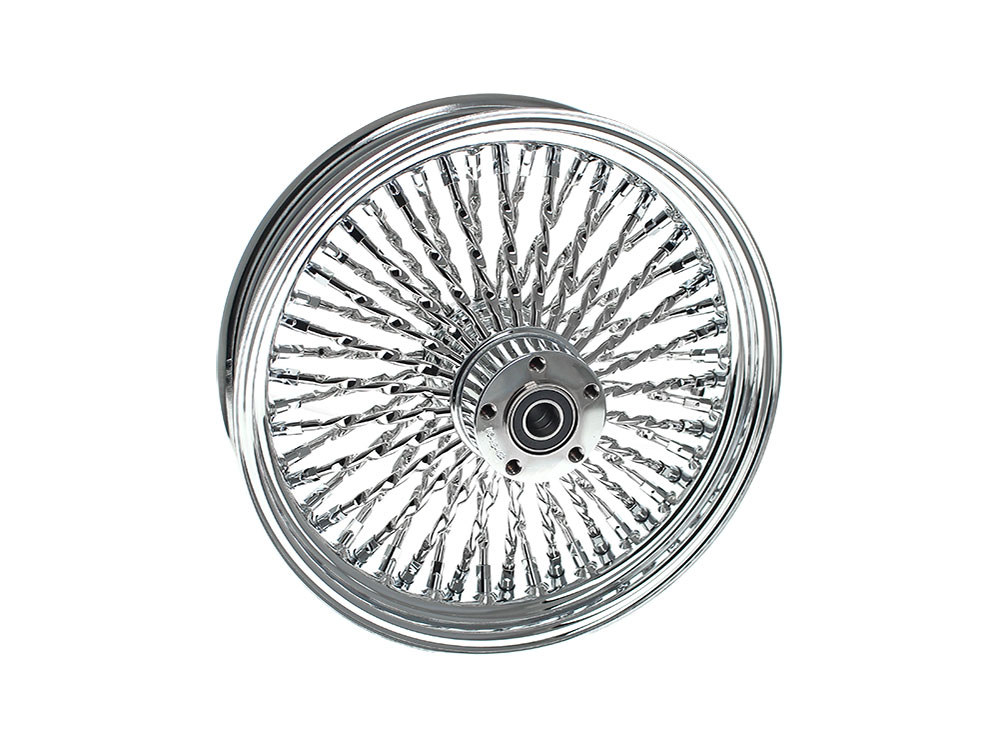 18in. x 3.5in. Cali Fat Spoke Rear Wheel - Chrome. Fits Softail 2011up.