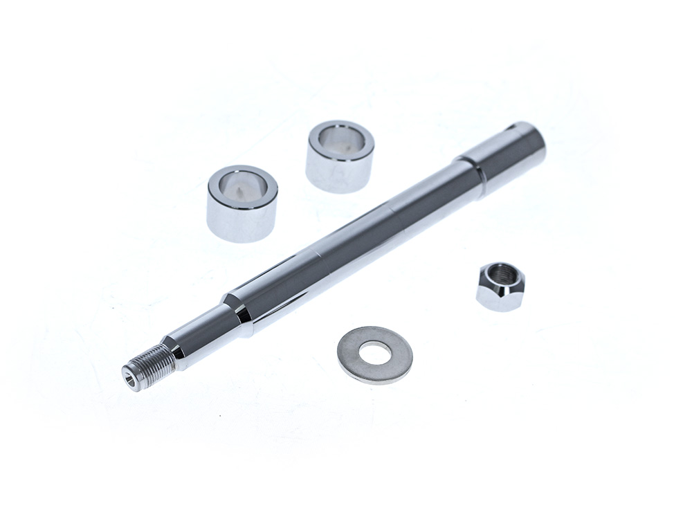 Front Axle Kit. Fits Mid Glide Dyna 2008-2017. The Axle Only Also Fits V-Rod 2008-2017 & Sportster Custom Models 2011-2021 with OEM Mid Glide Front End - Drag Specialties