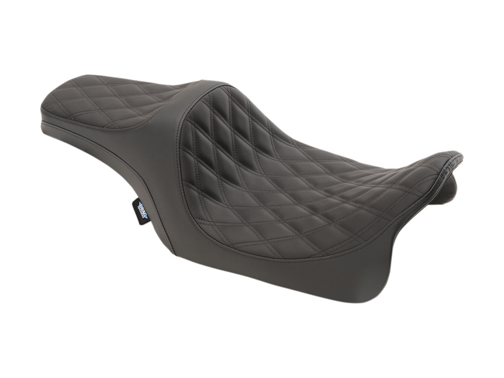Predator 3 Dual Seat with Black Double Diamond Lattice Stitch. Fits Most Touring 2008-2024