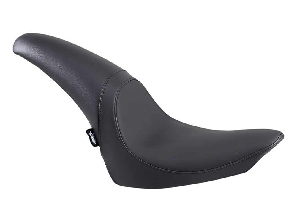 Predator Dual Seat - Smooth Solar Leather Black. Fits Softail 2000-2017 with 130 or 150 OEM Rear Tyre